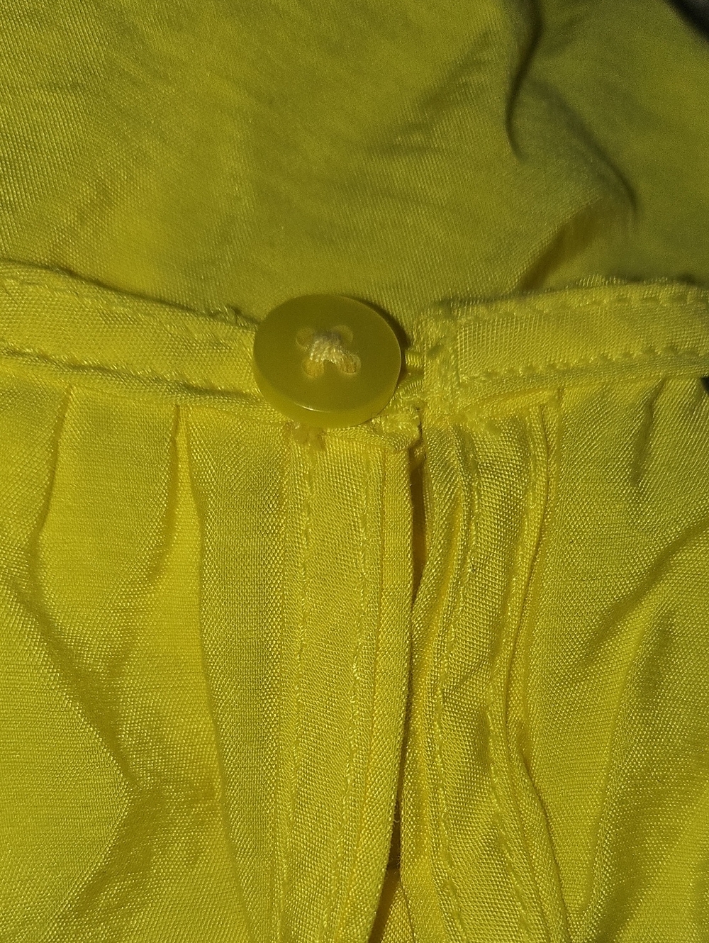 Gap Side-Tie Cutout Yellow Dress XL - Picture 9 of 9